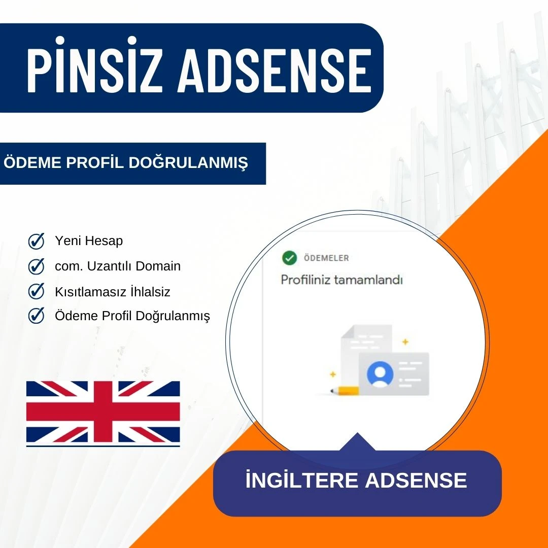 İngiltere Adsense Pinsiz