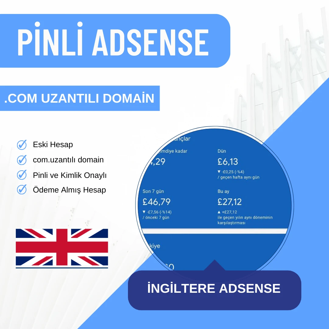 Pinli AdSense Hesabı İngiltere