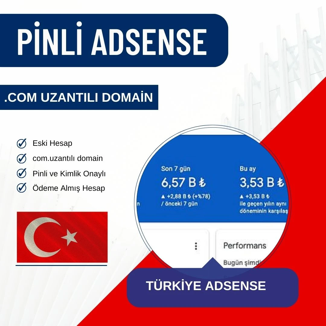 Türkiye Adsense Pinli Domain Onaylı