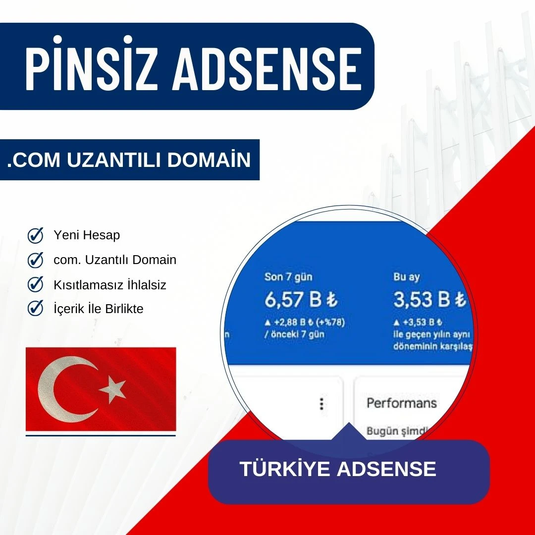 Türkiye Adsense Pinsiz Domain Onaylı